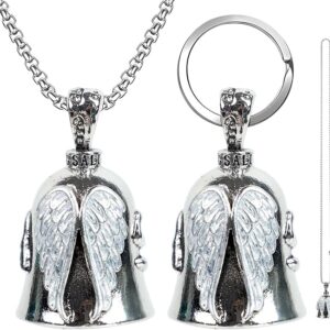Campana Motera de la Suerte "Guardian Road Angel" - Protección y Estilo Inoxidable para tu Aventura